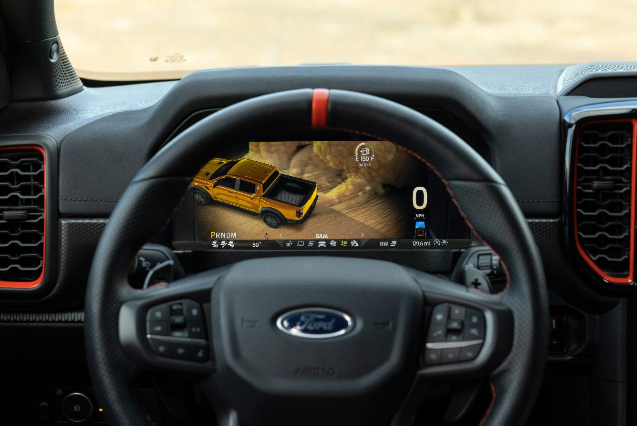 Interior of 2024 Ford Ranger with focus on comfortable seats